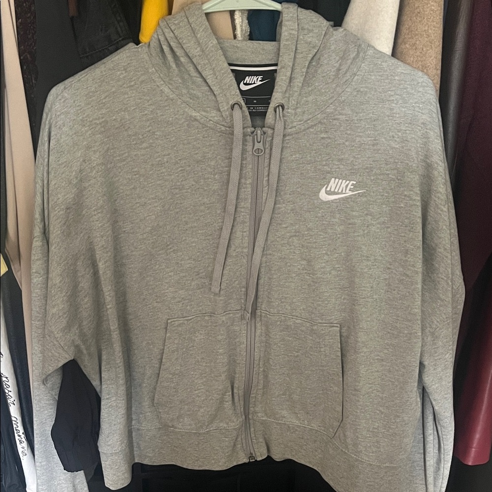 Nike Heather Gray Full-Zip Hoodie